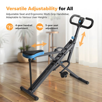 Compact Weight Support Squat Machine - 2-In-1 Glutes & Leg Exercise Trainer for Home Gym, 350 Lbs Capacity